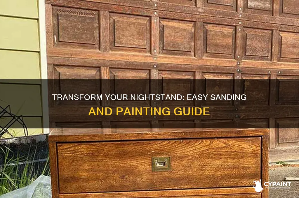 how to sand and paint a nightstand