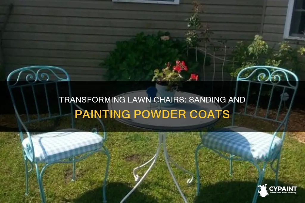 how to sand and paint powder coat lawn chair