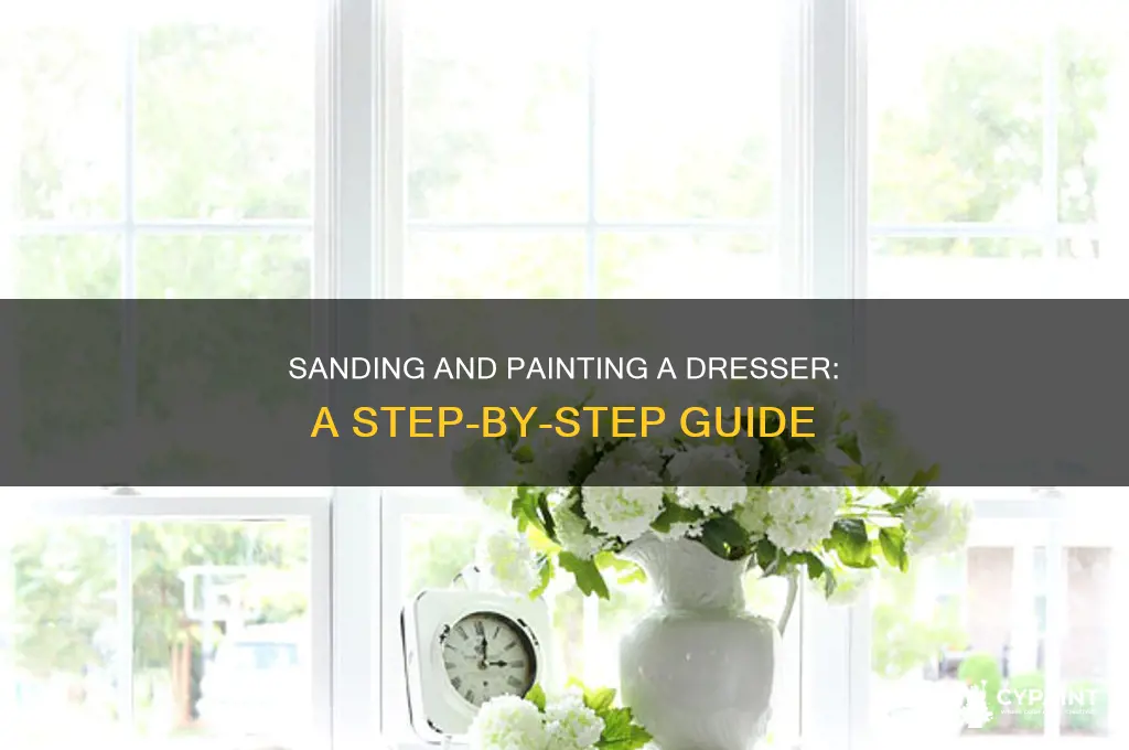 how to sand down a dresser and paint it