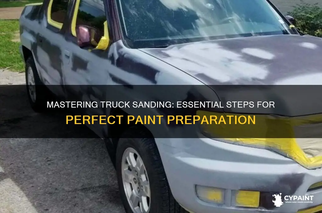 how to sand down a truck for paint
