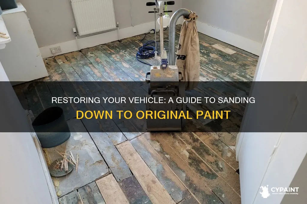 how to sand down to original paint
