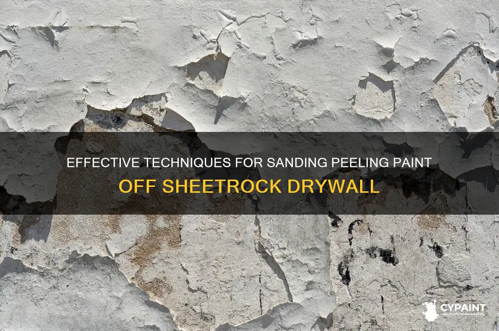 how to sand peeling paint off sheetrock drywall