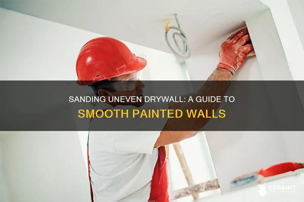 how to sand uneven drywall after its been painted