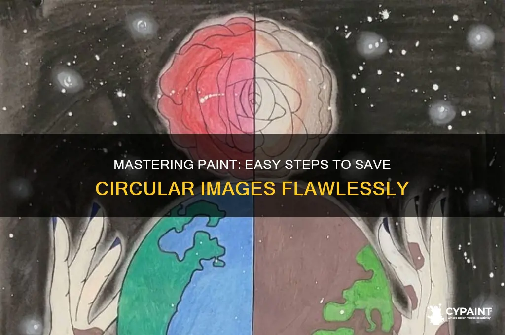 how to save a circle image in paint