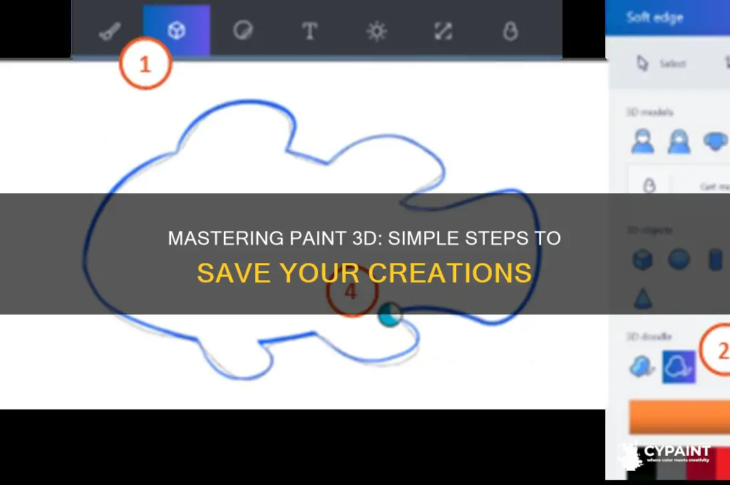 how to save a file in paint 3d