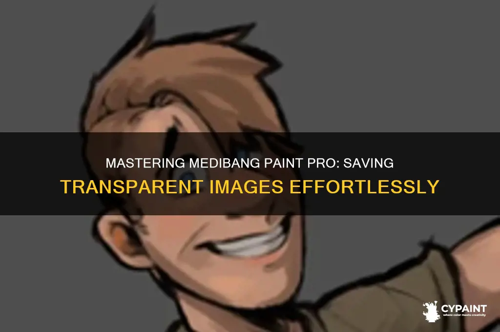 how to save a transparent image in medibang paint pro