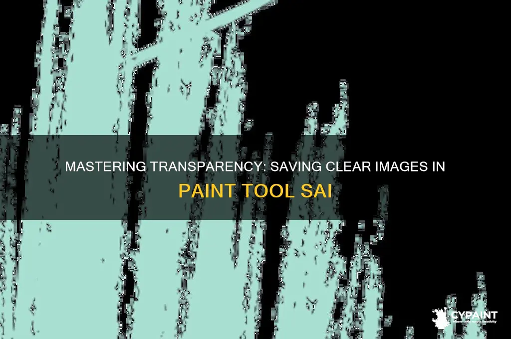how to save a transparent image in paint tool sai