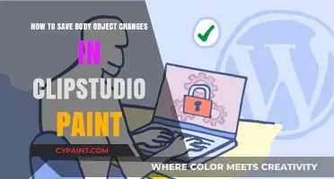Clip Studio Paint: Saving Body Object Edits