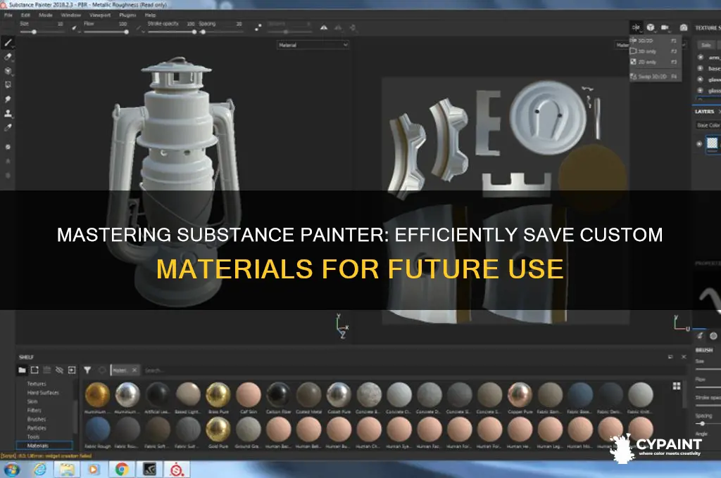 how to save custom materials in substance painter