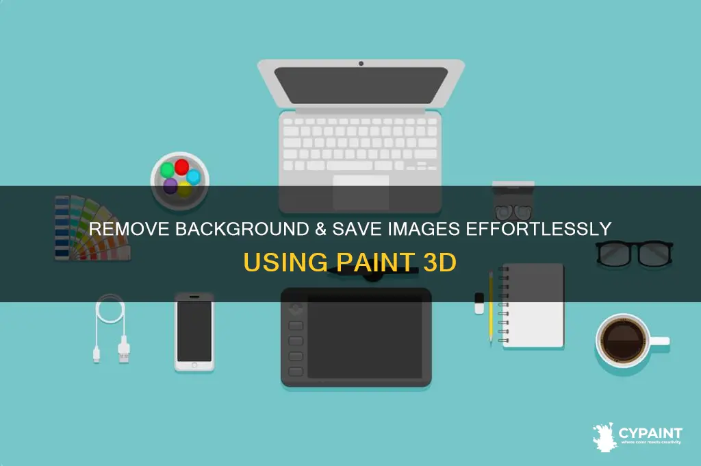 how to save image without background paint 3d