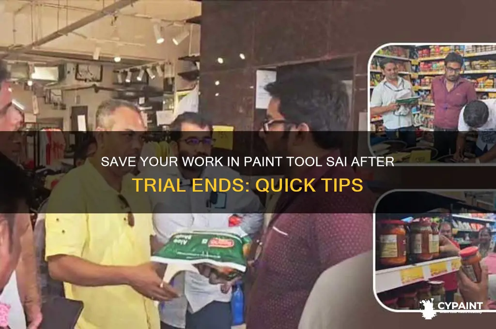 how to save in paint tool sai if trial expired