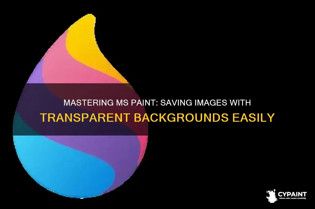 how to save ms paint image with transparency