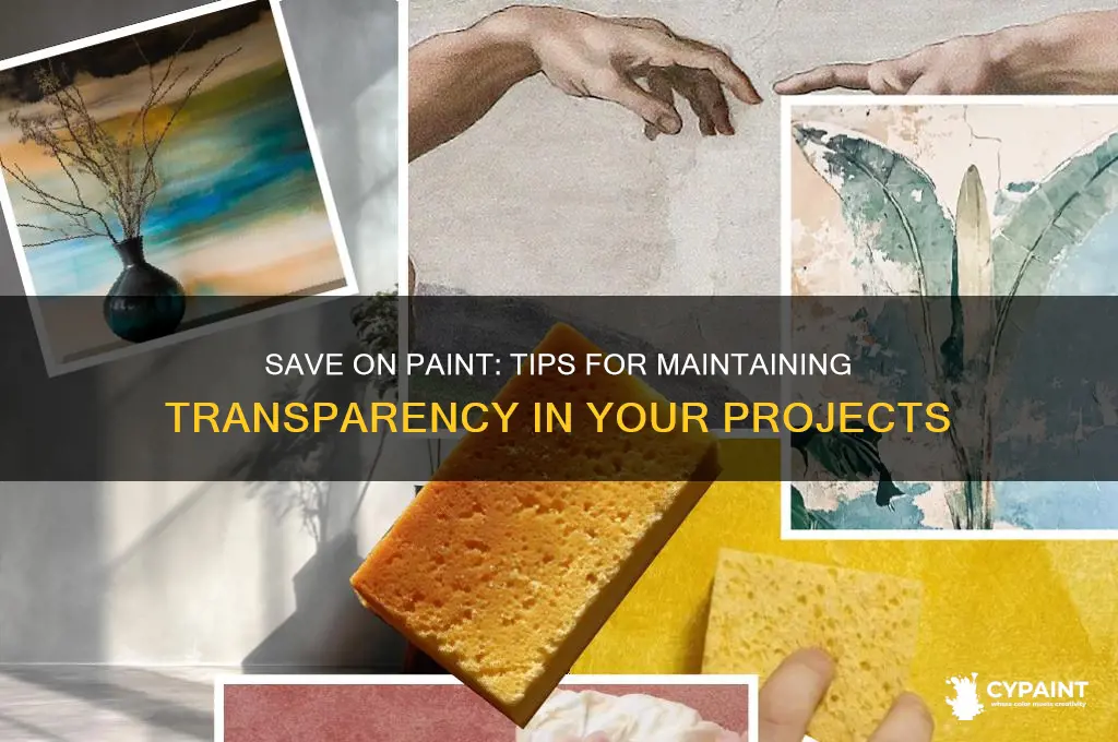 how to save on paint and keep transparency