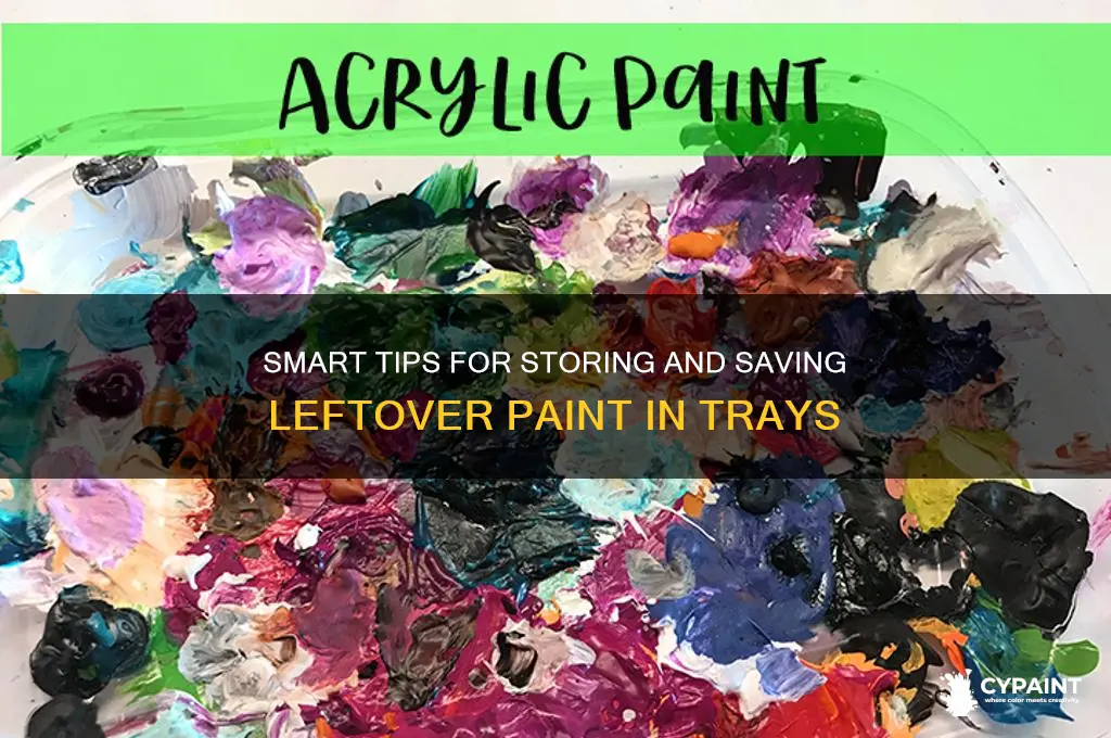 how to save paint left over in tray