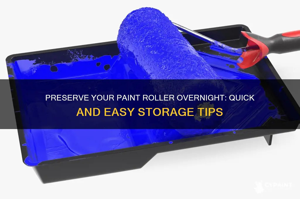 how to save paint roller for next day