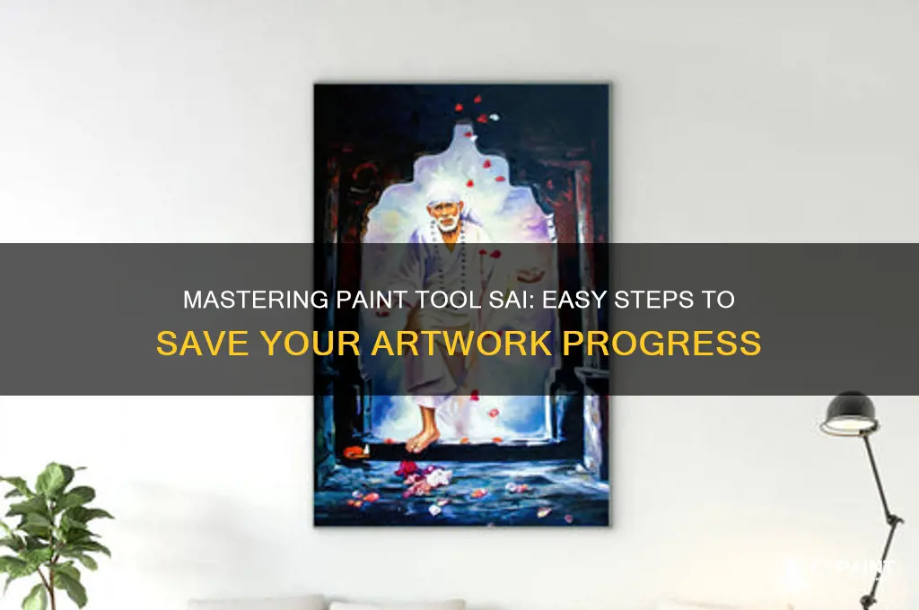how to save progress in paint tool sai