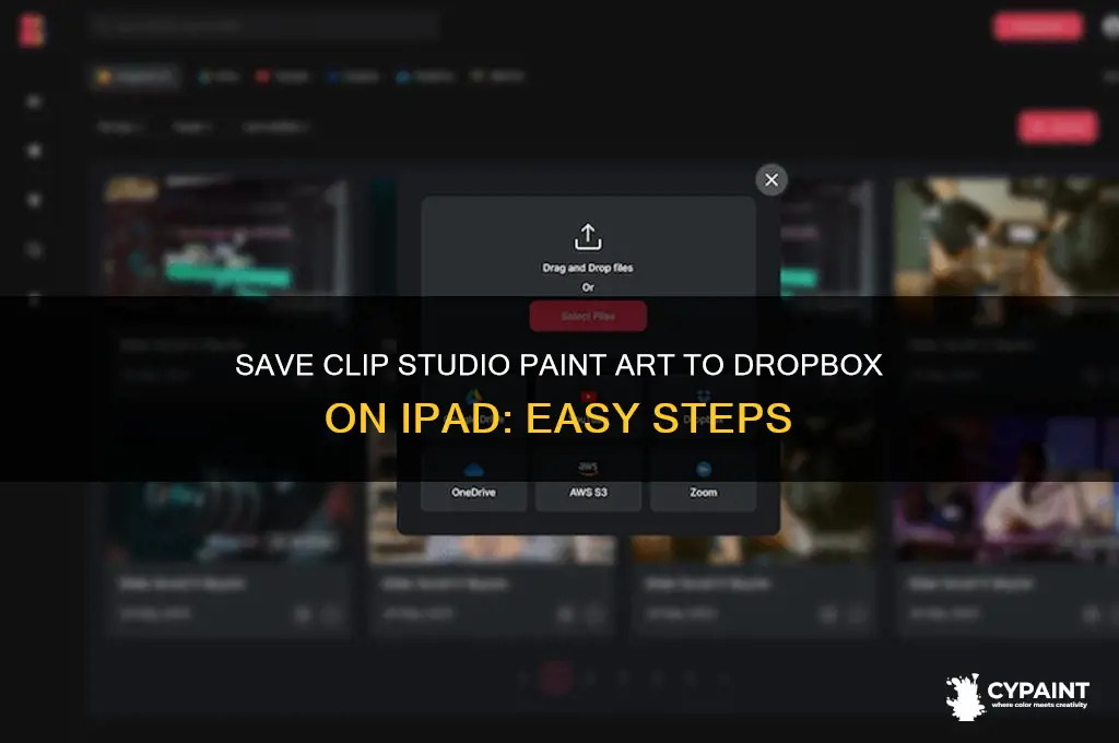 how to save to dropbox from clip paint on ipad