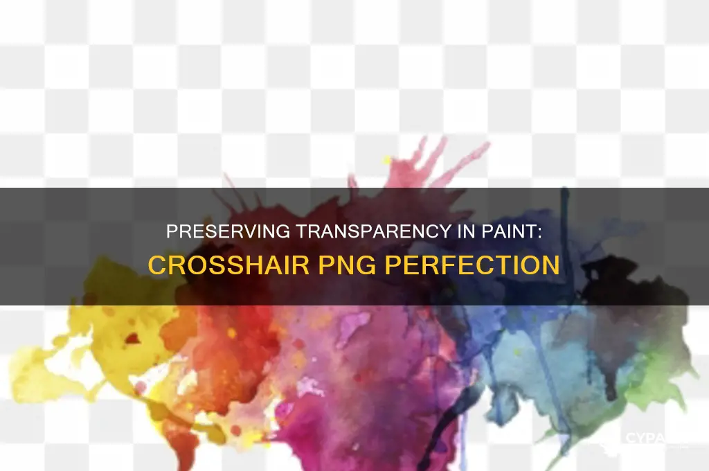 how to save transparency in paint png for crosshairs