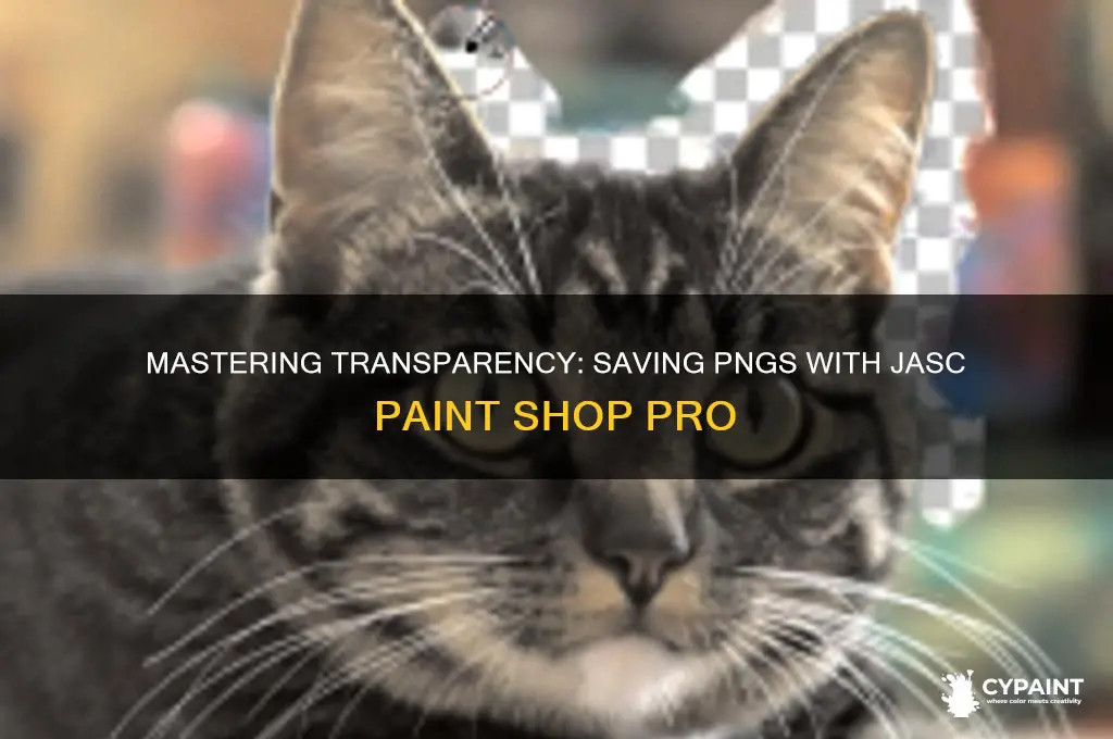 how to save transparent background in jasc paint shop pro