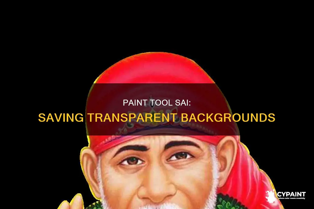 how to save transparent background in paint tool sai
