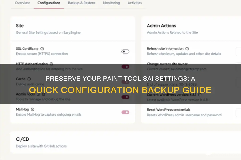 how to save yor paint tool sai tool tool configuration