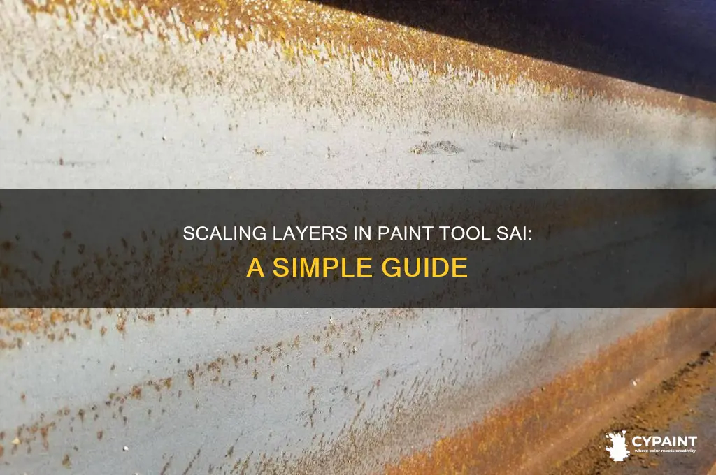 how to scael a layer in paint tool sai