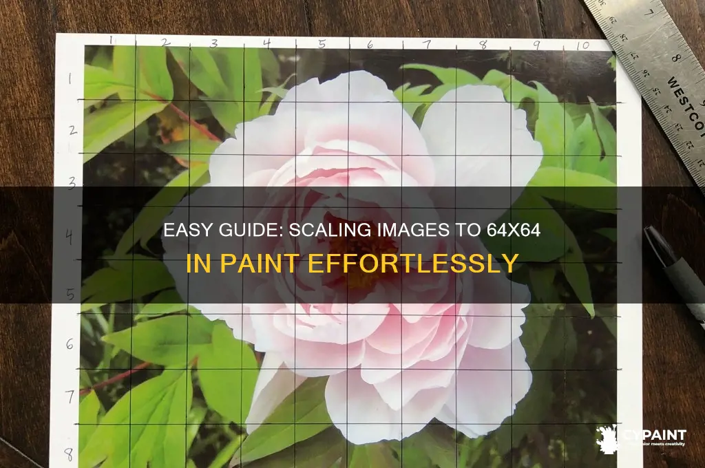 how to scale an image in paint to be 64x64