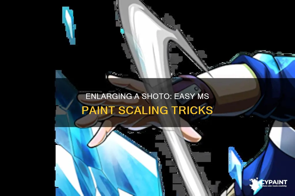 how to scale up a shoto in ms paint