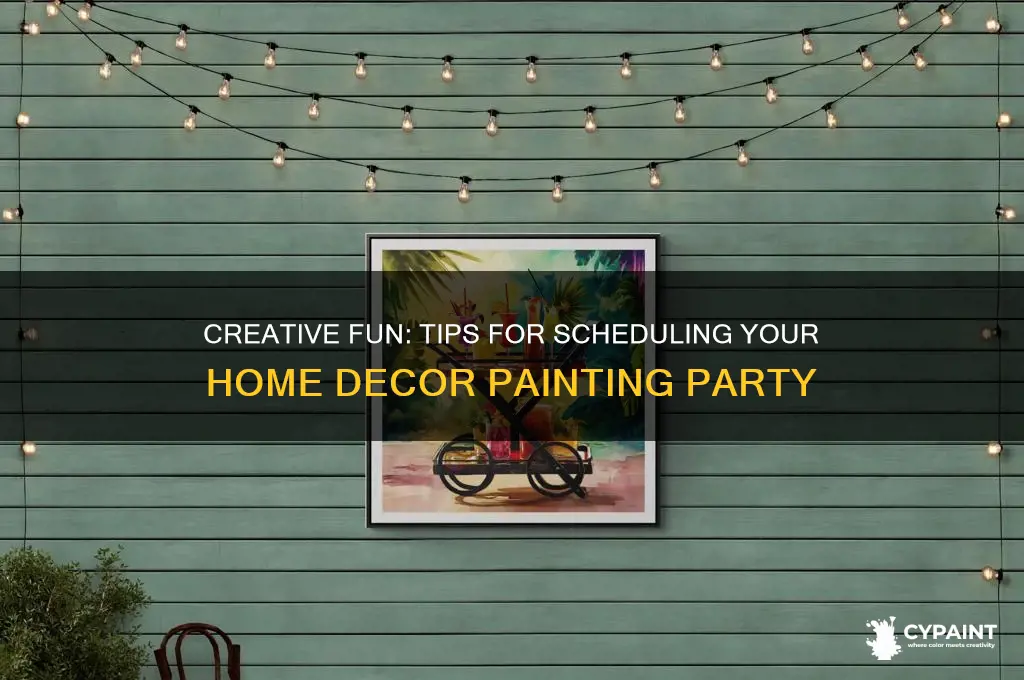 how to schedule a home decor painting party