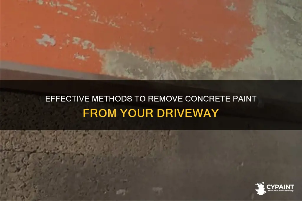 how to scrape concerete paint off of driveway