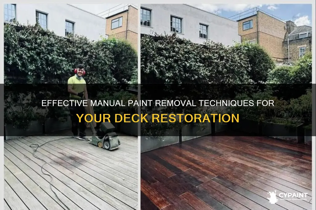 how to scrape off paint from deck manually