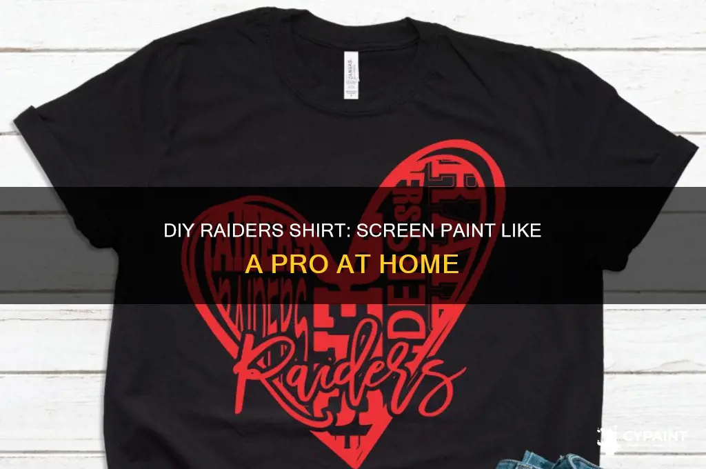 how to screen paint a shirt with raiders