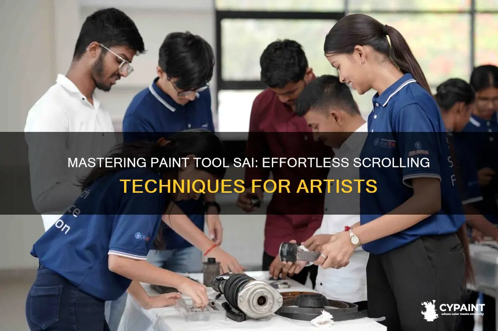 how to scroll down on paint tool sai