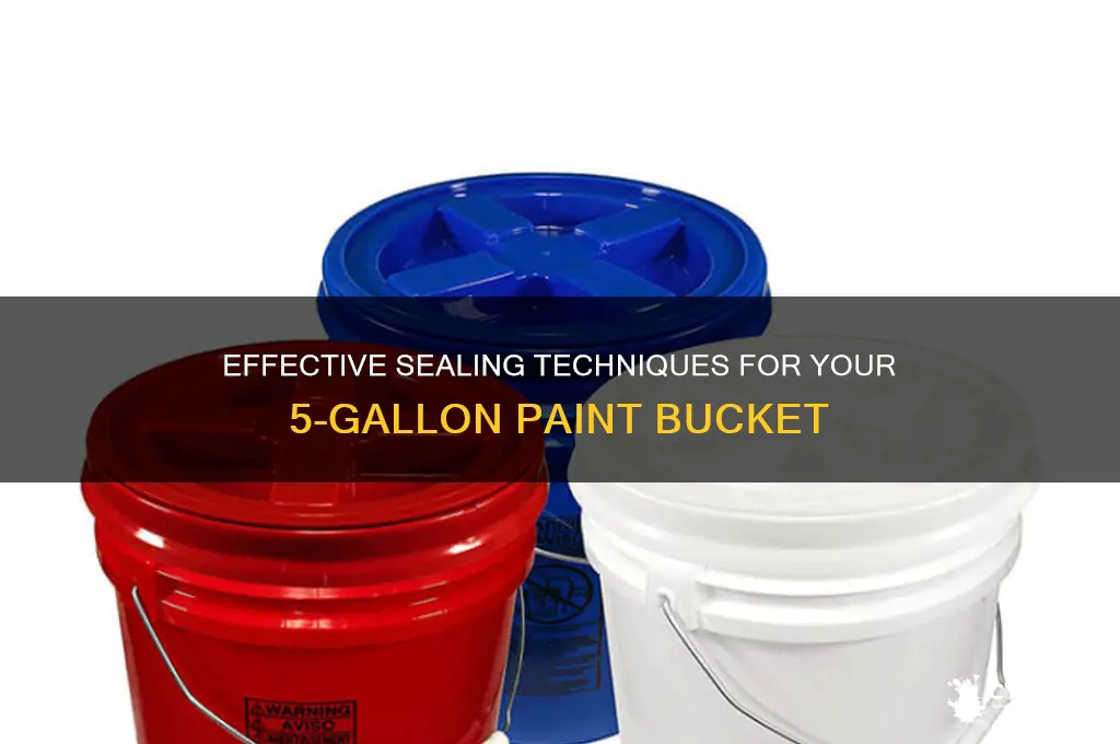 how to seal a 5 gallon paint bucket