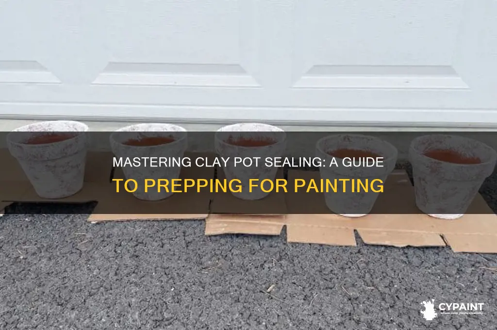 how to seal a clay pot for painting