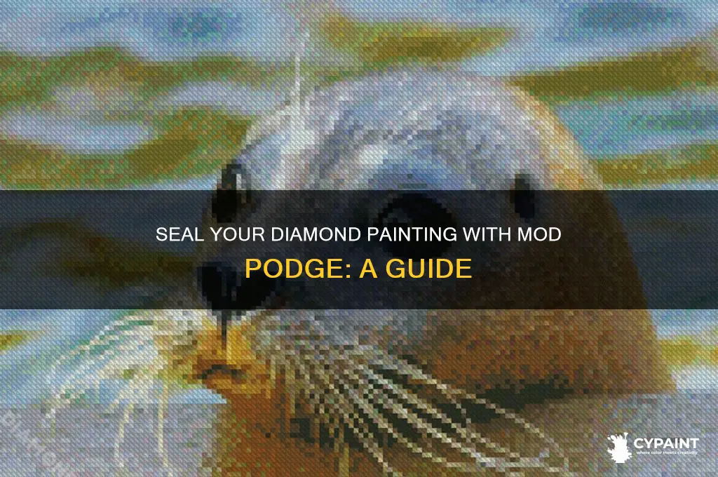 how to seal a diamond painting with mod podge