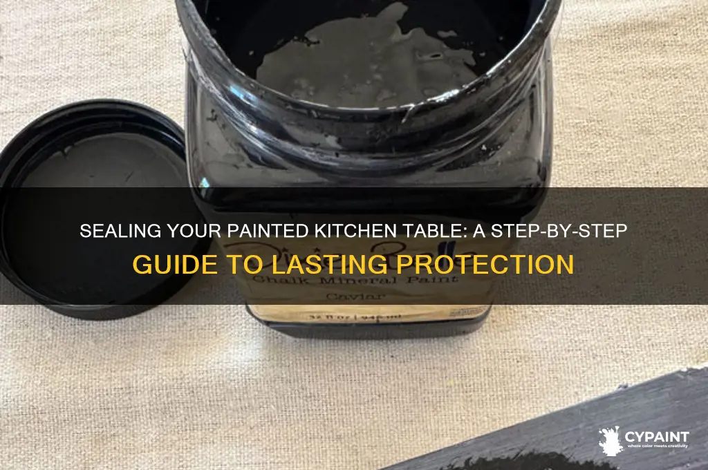 how to seal a painted kitchen table top