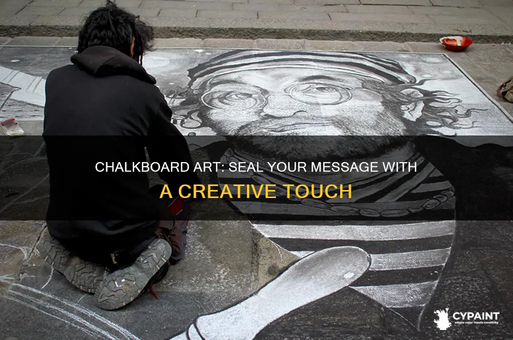how to seal a painted message on a chalkboard