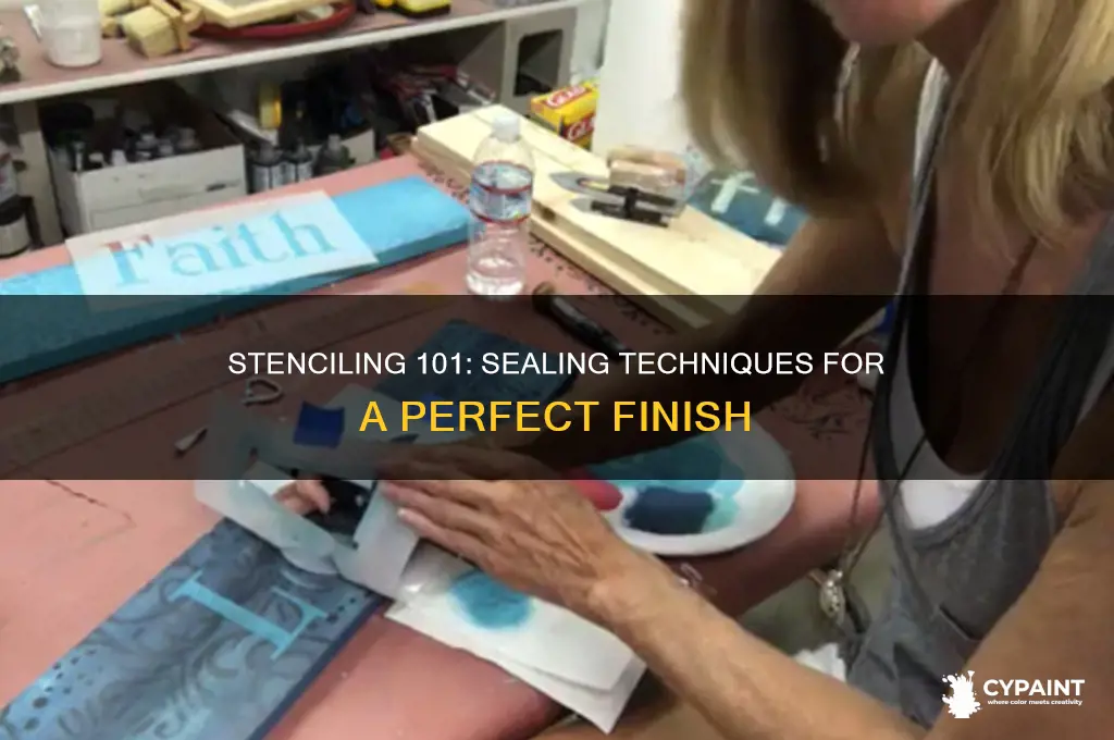 how to seal a stencil once it is painted