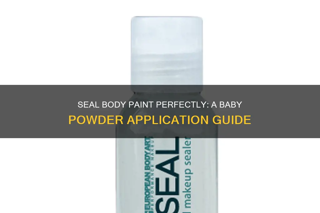 how to seal body paint with baby powder