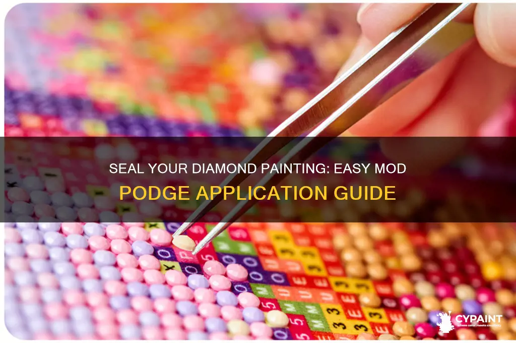 how to seal diamond painting with mod podge