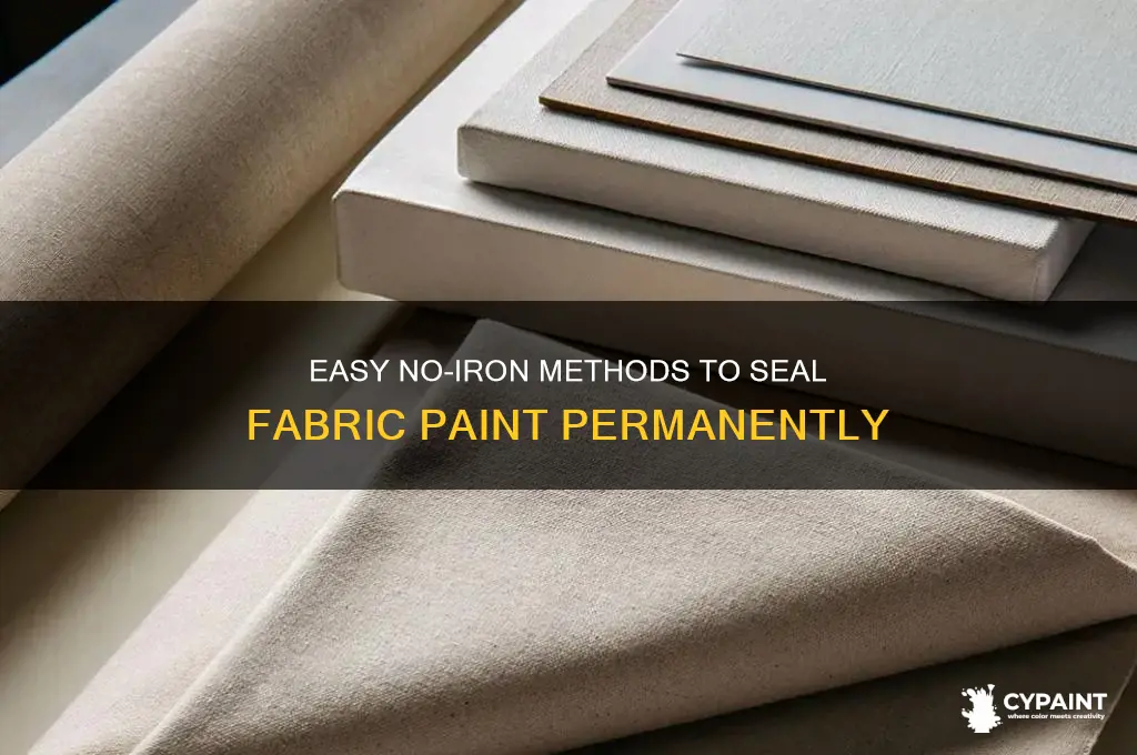 how to seal fabric paint without an iron