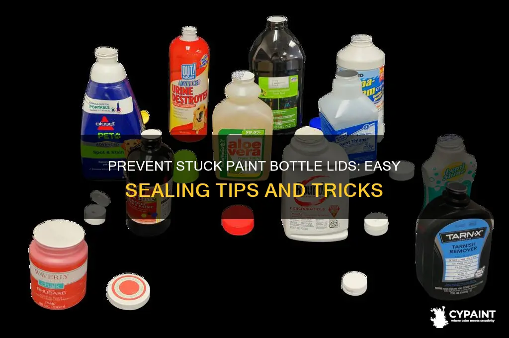 how to seal paint bottles so they dont stick closed
