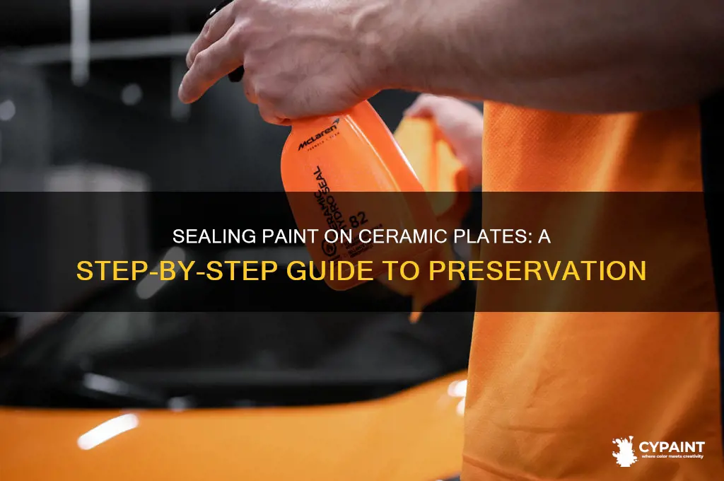 how to seal paint on a ceramic plate