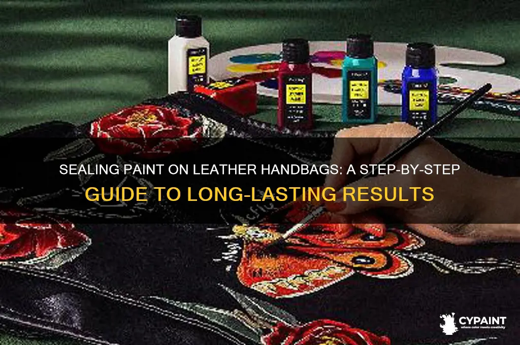 how to seal paint on a leather handbag