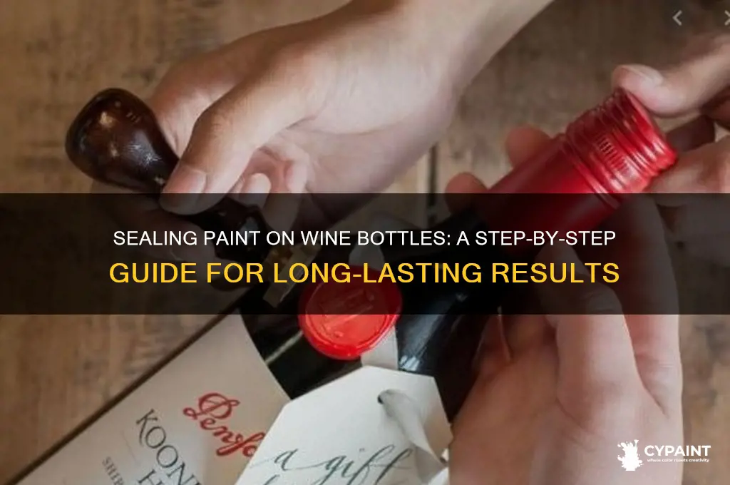 how to seal paint on a wine bottle
