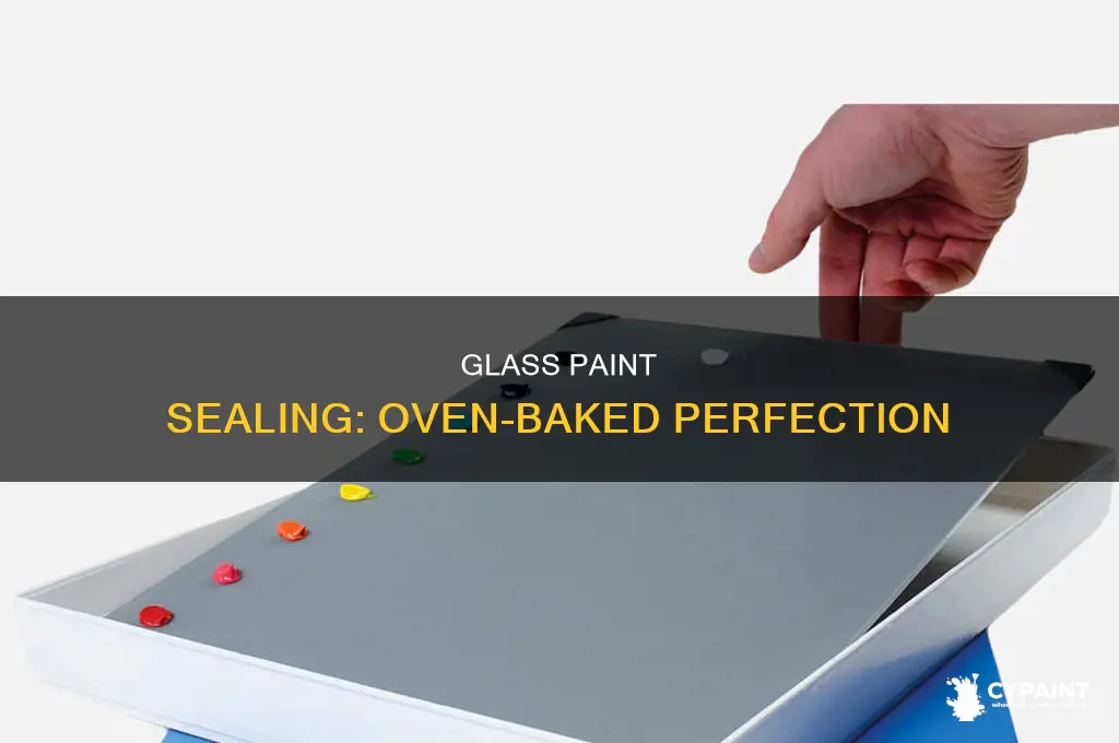 how to seal paint on glass in the oven