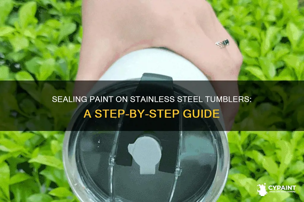 how to seal paint on stainless steel tumbler