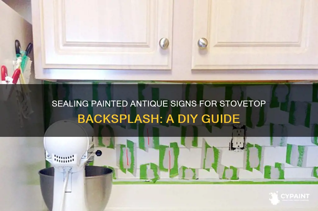 Sealing Painted Antique Signs For Stovetop Backsplash: A Diy Guide ...
