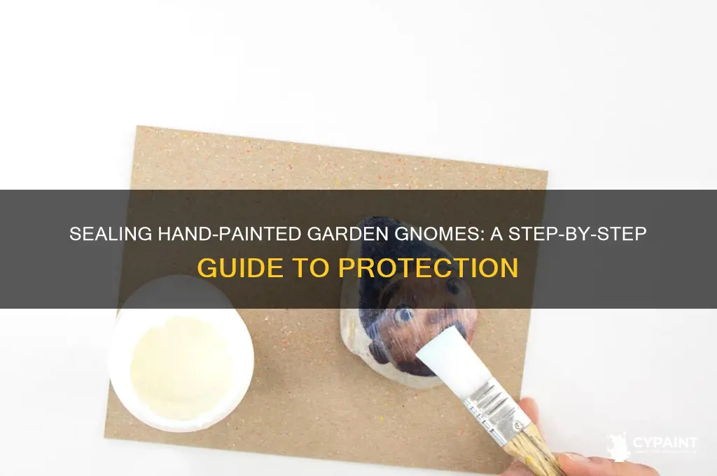 how to seal the hand painted garden gnome